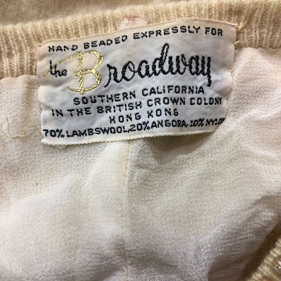 Vintage The Broadway Women's Cream Sweater S - Picture 4 of 5